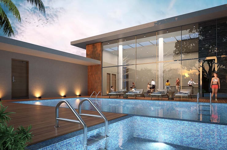 Relaxing pool amid greenery, Perfect for peaceful moments and refreshing leisure